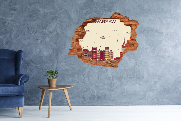 Wandtattoos Loch in der Wand Die Stadt hinter der Mauer