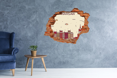 Wandtattoos Loch in der Wand Die Stadt hinter der Mauer