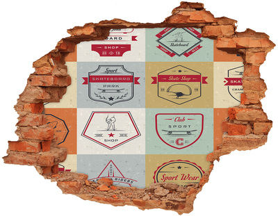 3D Loch Aufkleber Skatepark in der Stadt