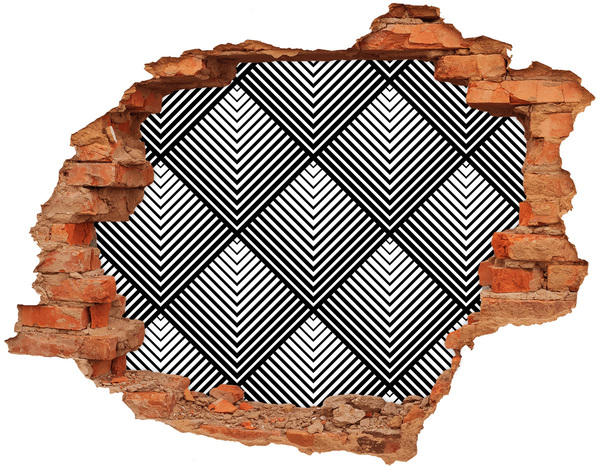 Wandbilder 3D Mauerdurchbruch Geometrie im Schrott