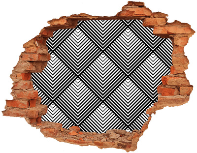 Wandbilder 3D Mauerdurchbruch Geometrie im Schrott