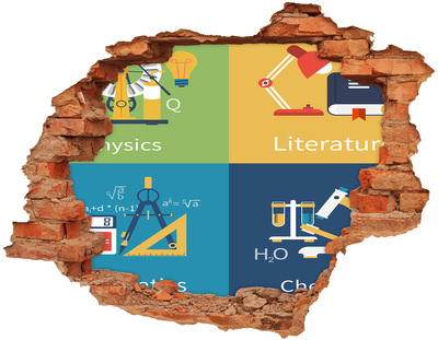 3D Loch Aufkleber Wissenschaft in Aktion