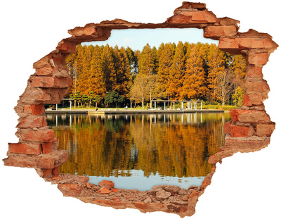 3D Loch Aufkleber Herbstliche Landschaft im Park