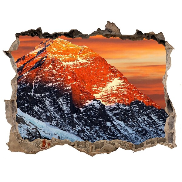 3D Wandsticker Loch Berge im Sonnenuntergang