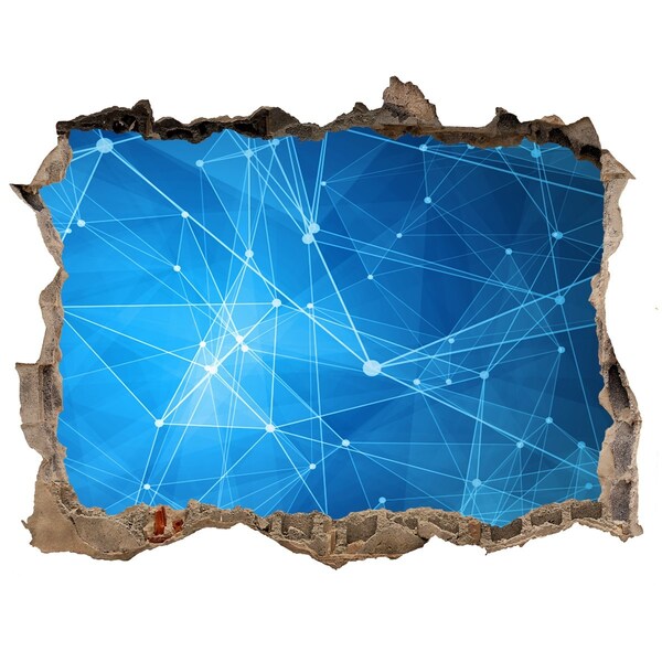 Wandfolien Loch in der Wand Digitaler Raum hinter der Wand