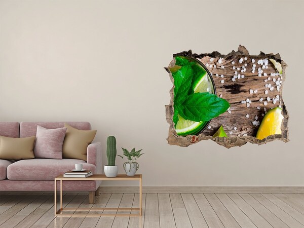 3D Wandtattoos Loch in der Wand Ein erfrischender Cocktail mit Limette