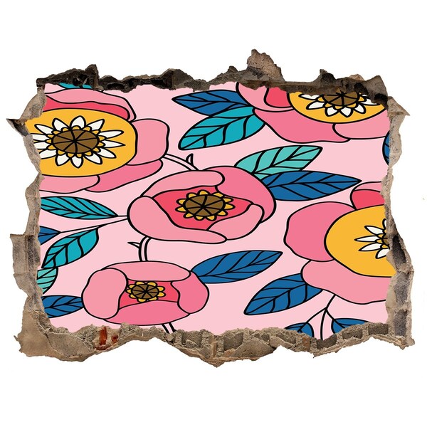 Wandtattoos Loch Blumenwandbild „Loch in der Wand“