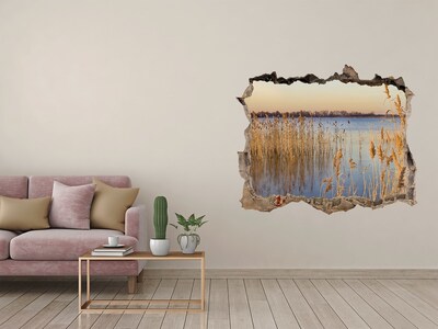 3D Wandtattoos Loch in der Wand Bucht mit Schilf
