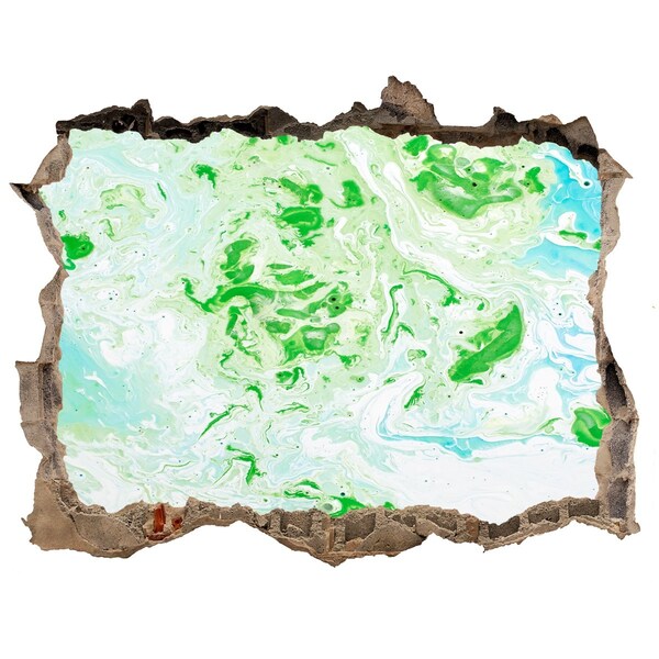 3D Wandsticker Loch Eine grüne Oase in einem Loch in der Wand