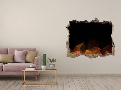 3D Wandsticker Loch Das Innere des Vulkans