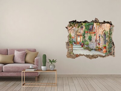 Wandfolien Loch in der Wand Eine bezaubernde Stadt in der Toskana