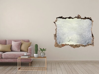 3D Wandsticker Loch Winterlandschaft hinter der Mauer