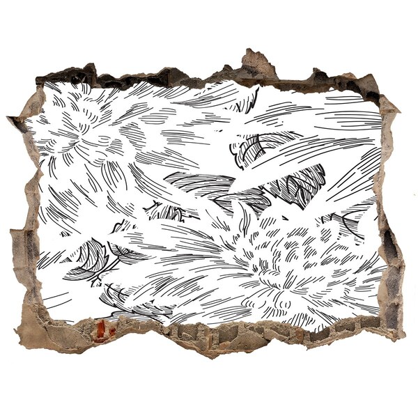 Wandtattoos Loch Loch in der Wand Blumenmuster