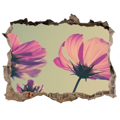 3D Wandtattoos Loch in der Wand Blumen durch ein Loch in der Wand