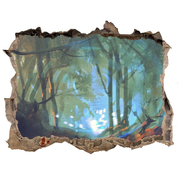 Wandtattoos Loch Geheimnisvoller Wald im Mondlicht