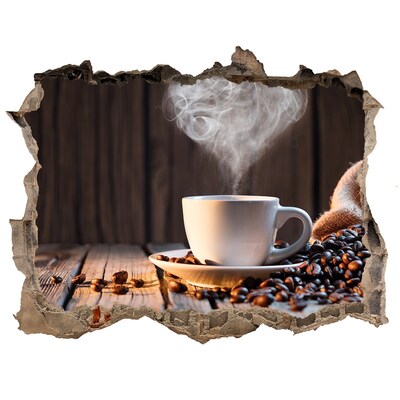 Wandfolien Loch in der Wand Kaffee in einem gemütlichen Café