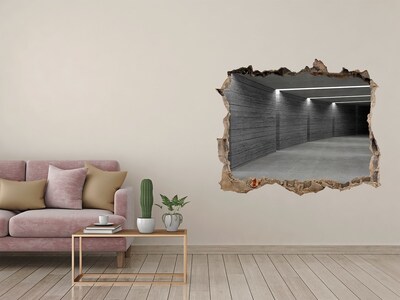 3D Wandtattoos Loch in der Wand Innenansicht eines modernen Lagerhauses