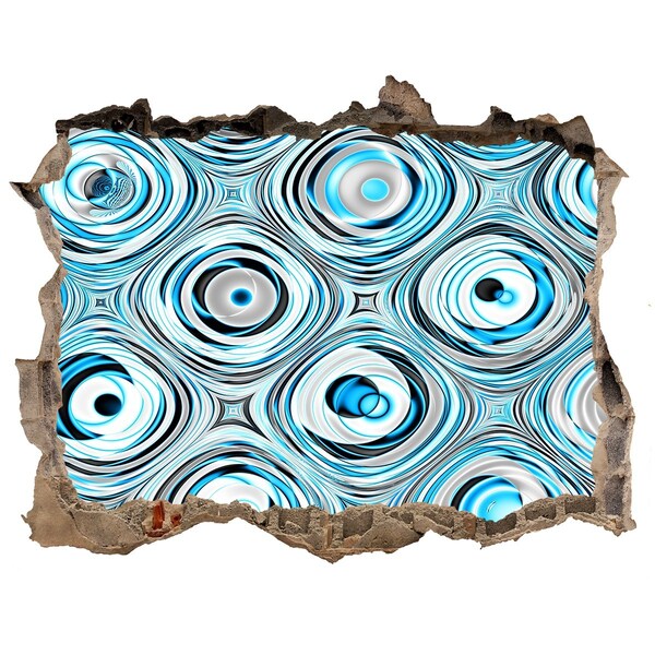 Wandfolien Loch in der Wand Wasserwirbel im Beton