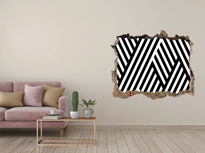 3D Wandtattoos Loch in der Wand Geometrische Muster in einem Loch in der Wand