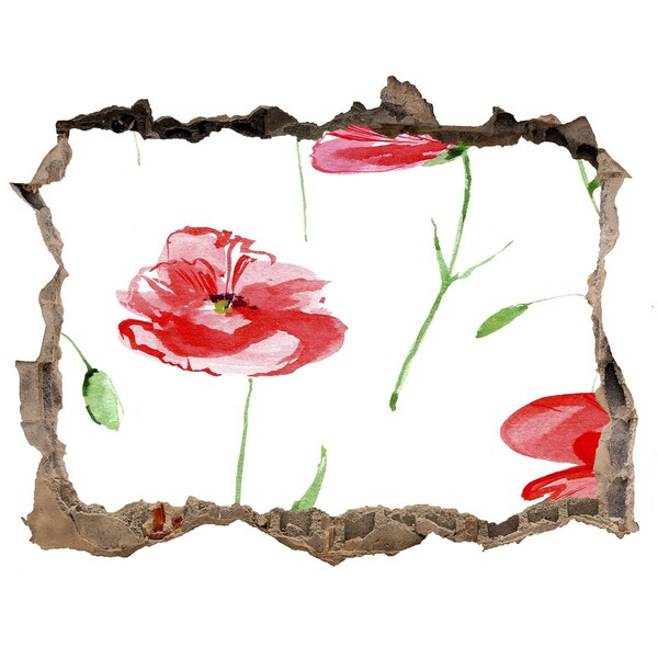 Wandfolien Loch in der Wand Blumenloch in der Wand