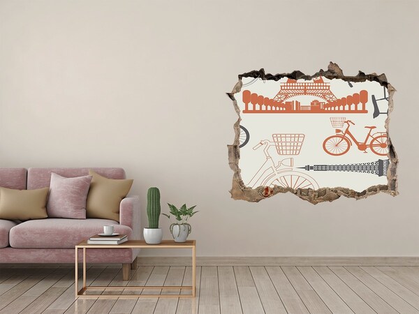 3D Wandsticker Loch Paris im Detail