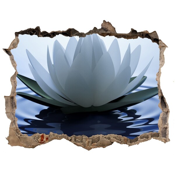 3D Wandsticker Loch Lotusblume auf dem Wasser