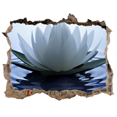3D Wandsticker Loch Lotusblume auf dem Wasser