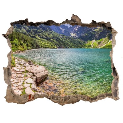 3D Wandsticker Loch Bergsee im Tal