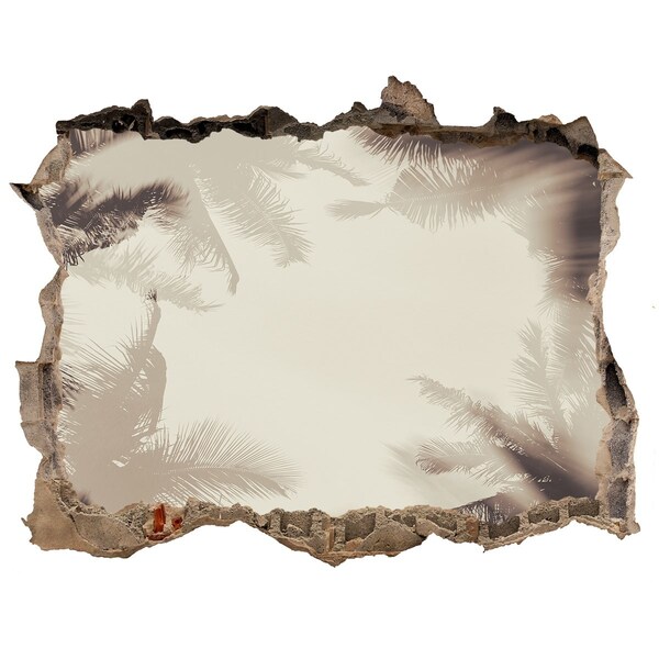 3D Wandtattoos Loch in der Wand Tropische Oase hinter der Mauer