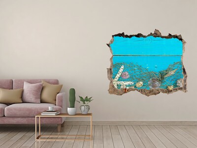 3D Wandtattoos Loch in der Wand Die Unterwasserwelt vor der Kulisse des Riffs
