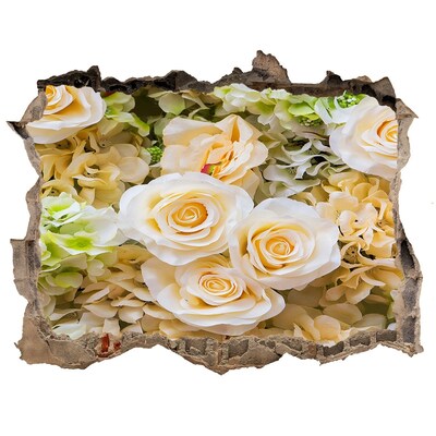 3D Wandtattoos Loch in der Wand Ein Blumenparadies hinter der Mauer