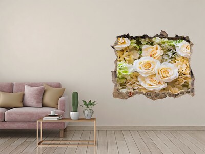 3D Wandtattoos Loch in der Wand Ein Blumenparadies hinter der Mauer