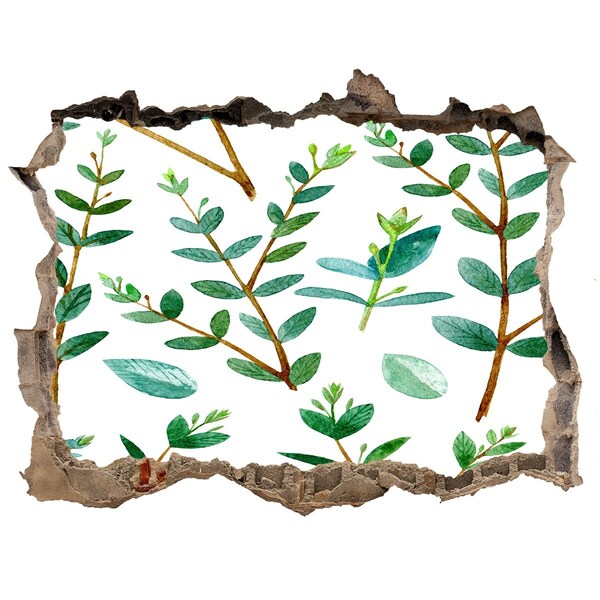 Wandtattoos Mauerdurchbruch Grüner Garten aus Beton