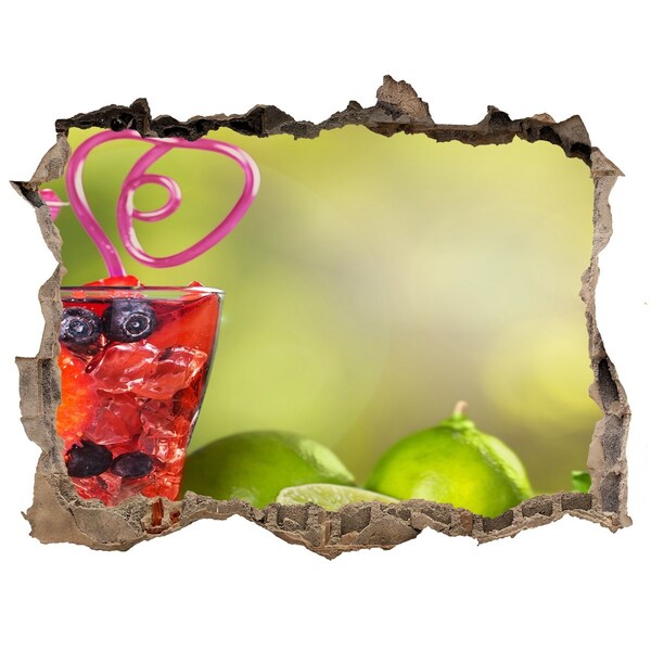 3D Wandtattoos Loch in der Wand Hole in the Wall Fruit Cocktail