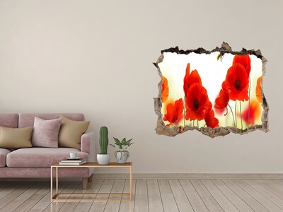 3D Wandtattoos Loch in der Wand Blumenparadies mit einer Biene