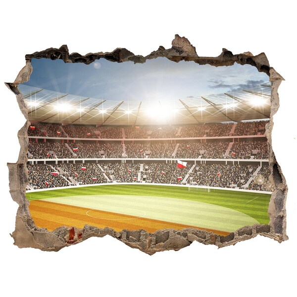 3D Wandsticker Loch Das Stadion in Aktion