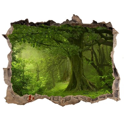 3D Wandtattoos Loch in der Wand Ein grüner Wald voller Leben