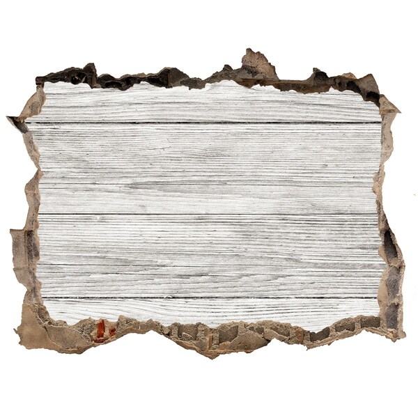 3D Wandsticker Loch Holzboden in einem Loch in der Wand