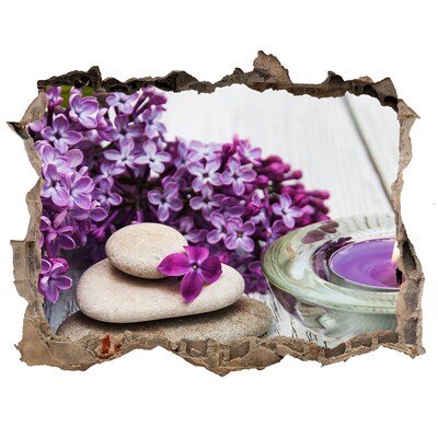 Wandfolien Loch in der Wand Eine blühende Oase der Ruhe