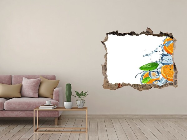 Wandfolien Loch in der Wand Erfrischender Zitruscocktail