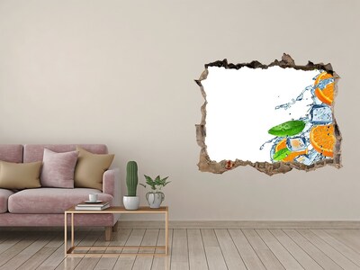 Wandfolien Loch in der Wand Erfrischender Zitruscocktail