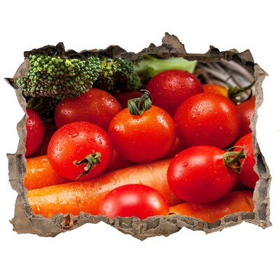 3D Wandsticker Loch Frisches Gemüse aus dem Garten