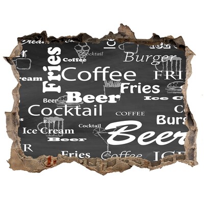 3D Wandsticker Loch Kulinarisches Chaos im Loch