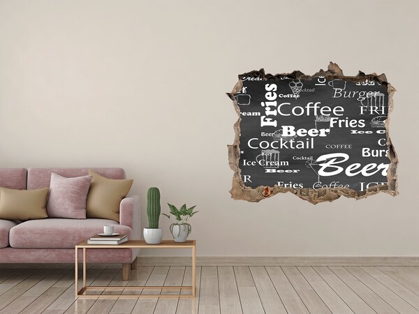 3D Wandsticker Loch Kulinarisches Chaos im Loch