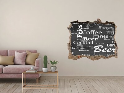 3D Wandsticker Loch Kulinarisches Chaos im Loch