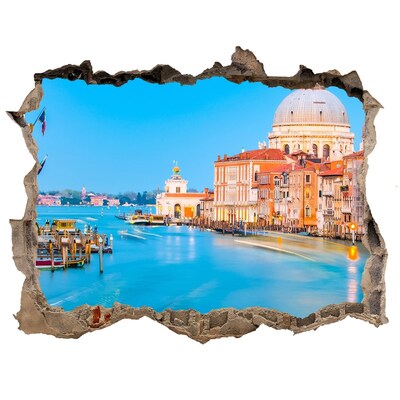 3D Wandtattoos Loch in der Wand Blick auf Venedig