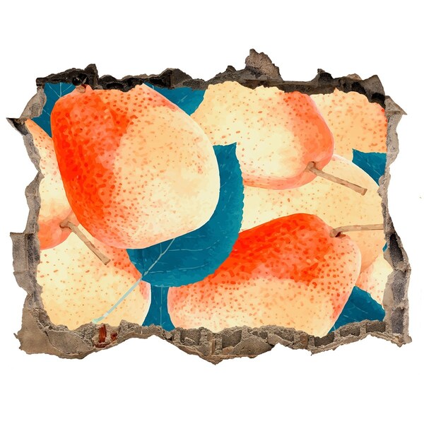 3D Wandsticker Loch Das Fruchtparadies hinter der Mauer