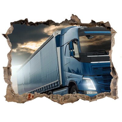 3D Wandsticker Loch LKW ist unterwegs