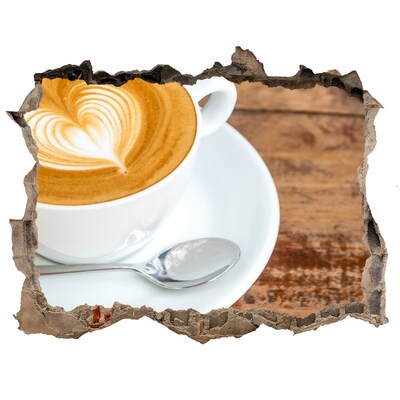 3D Wandtattoos Loch in der Wand Kaffee in einer zerbrochenen Wand