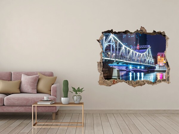 Wandtattoos Mauerdurchbruch Die Brücke im Licht der Nacht